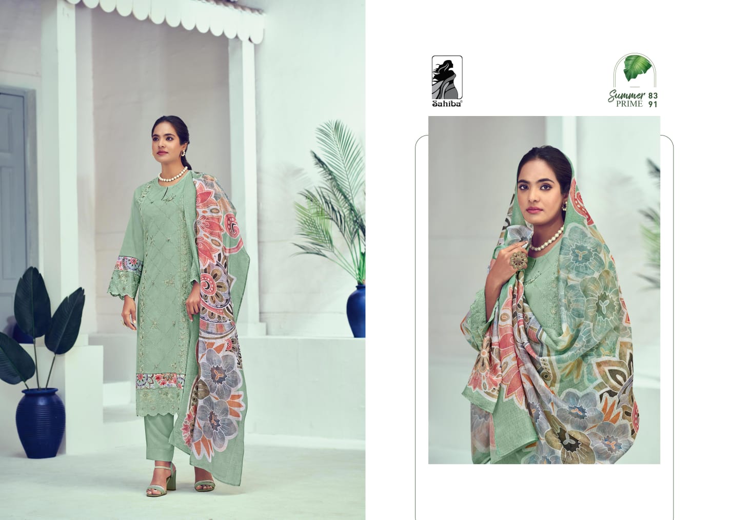 Summer Prime By Sahiba Moscow Cotton Digital Printed Designer Salwar Suits Wholesale Price In Surat